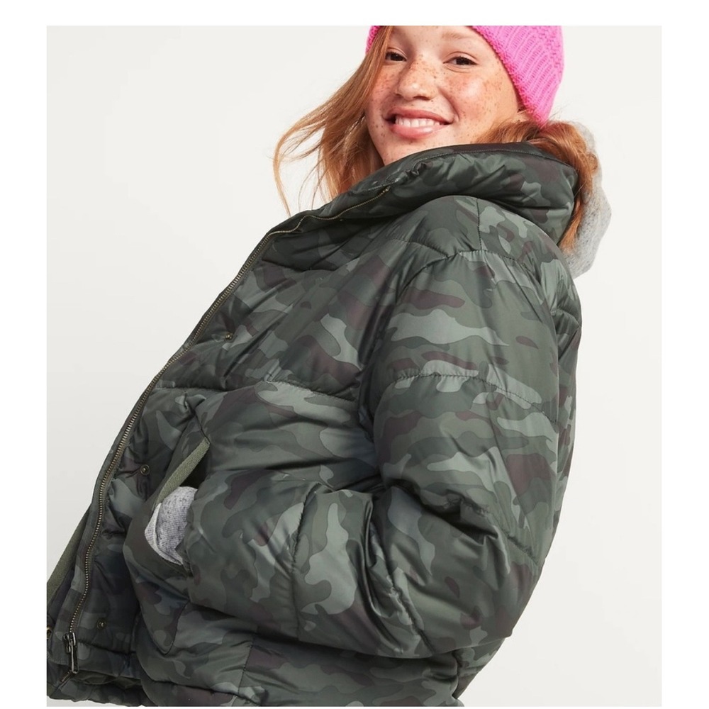 Old Navy Camouflage Puffer Jacket